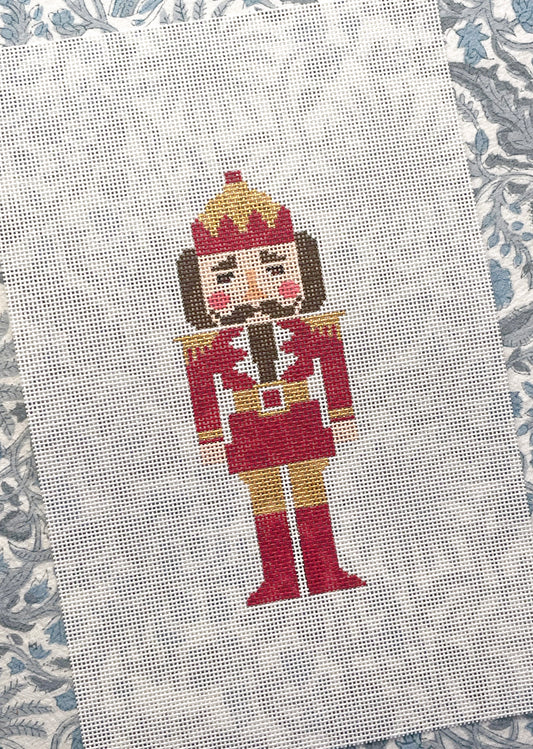 dark red + gold nutcracker