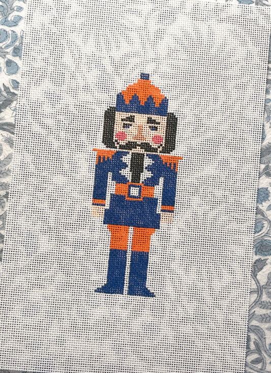 navy + orange nutcracker