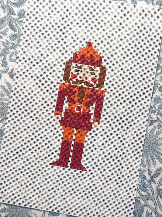 maroon + orange nutcracker