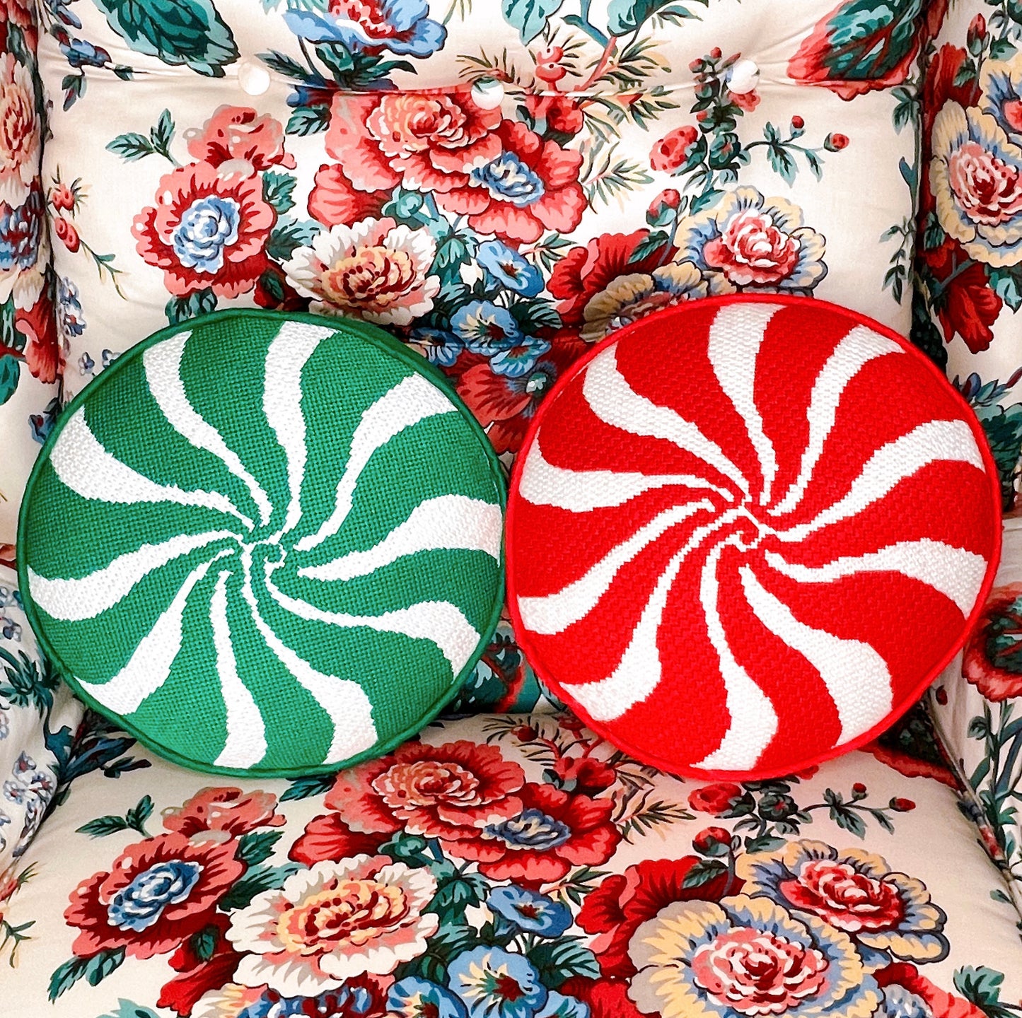 peppermint pillow, red